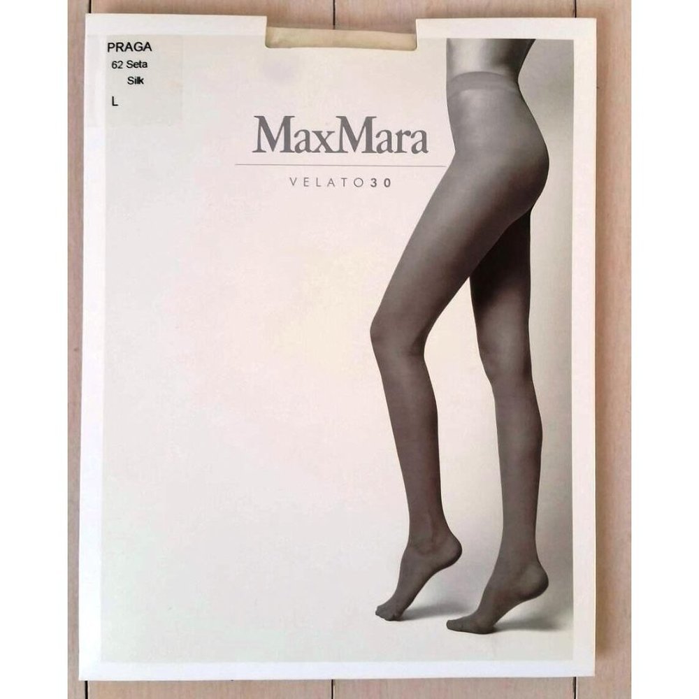 MAX MARA VELATO 30 DEN Praga 62 Silk Hosiery Pantyhose Made in Italy  - ( M )
